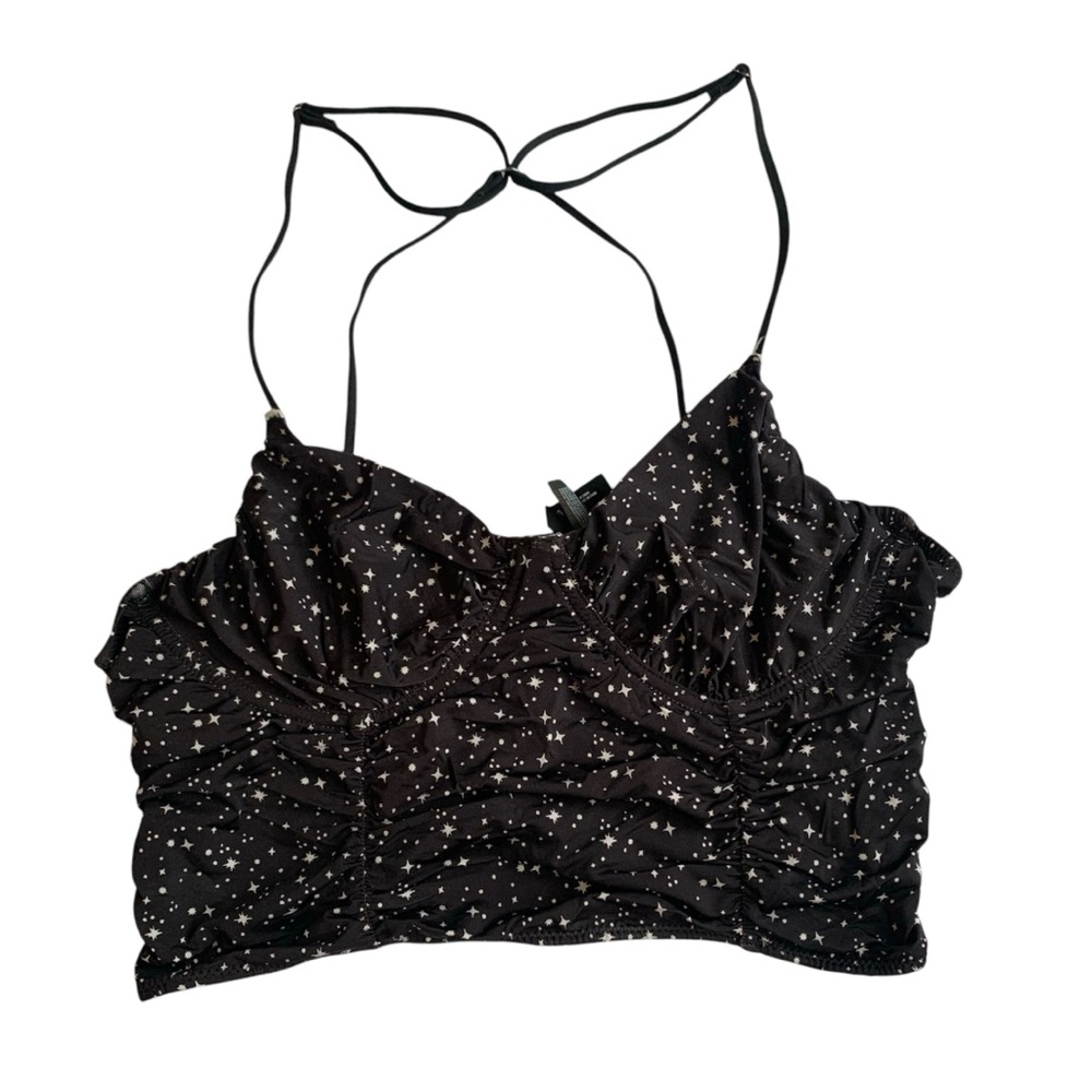 Black and White Starry Celestial top